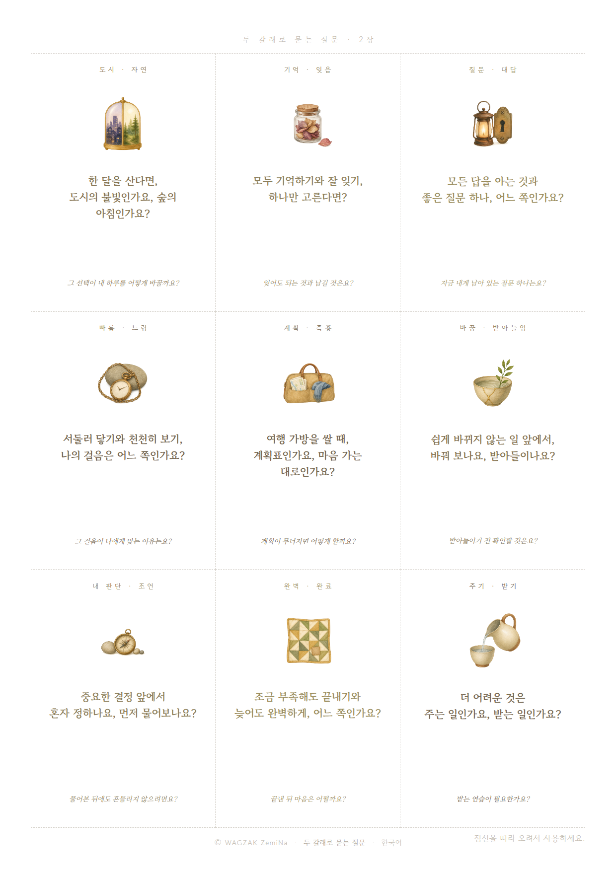 두 갈래 질문 2장
