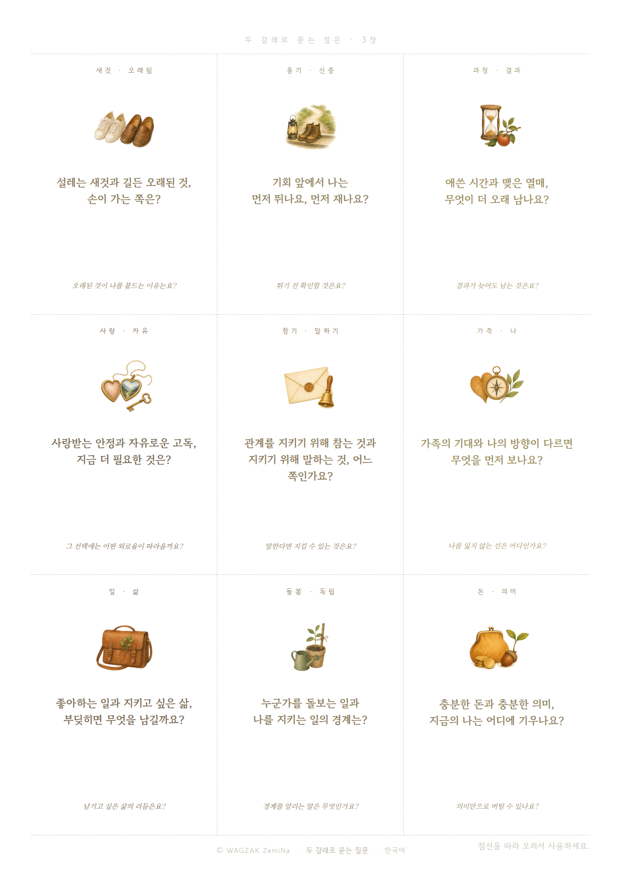 두 갈래 질문 3장